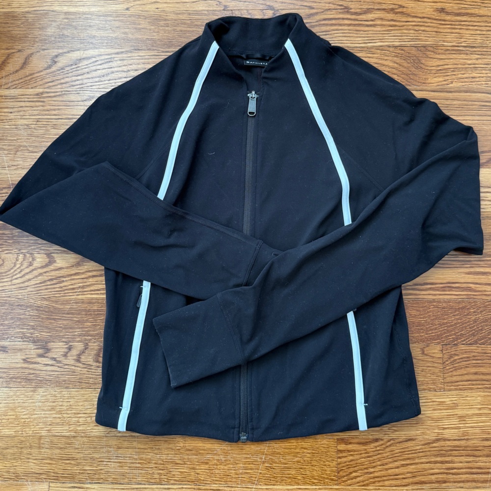 Athleta Salutation Crop Jacket with white Accents
